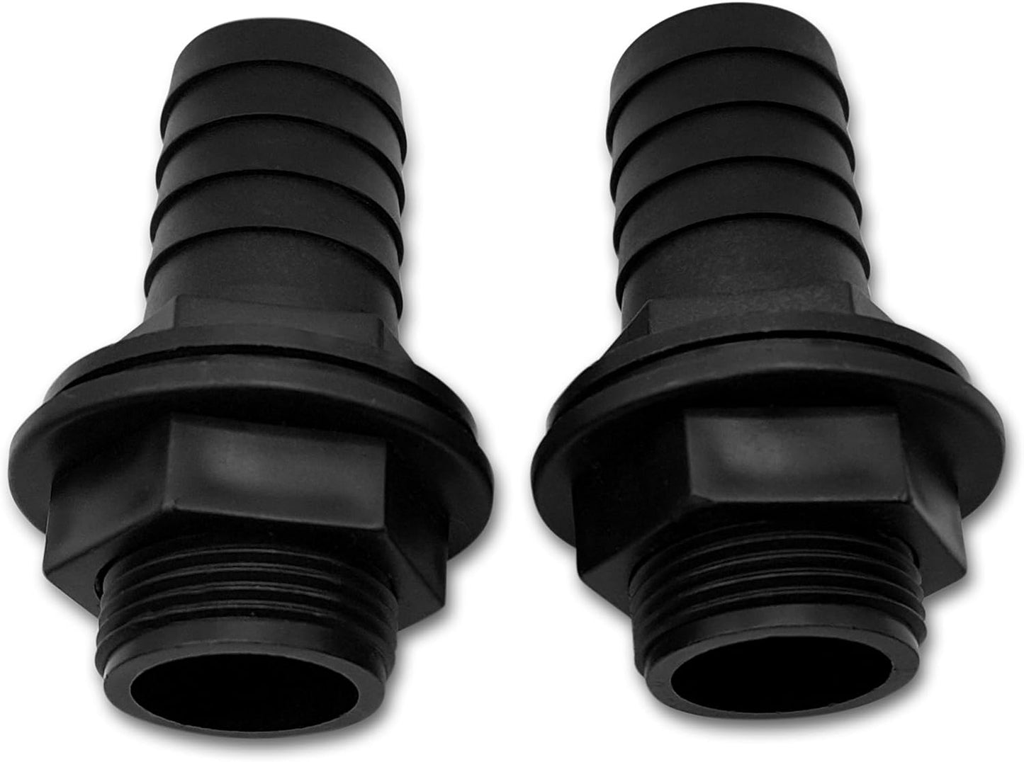 25mm 1 inch Water Butt Connector Kit – Heavy Duty Water Tank Outlet Connector Pack of 2 with 2 Double Wire Metal Clips