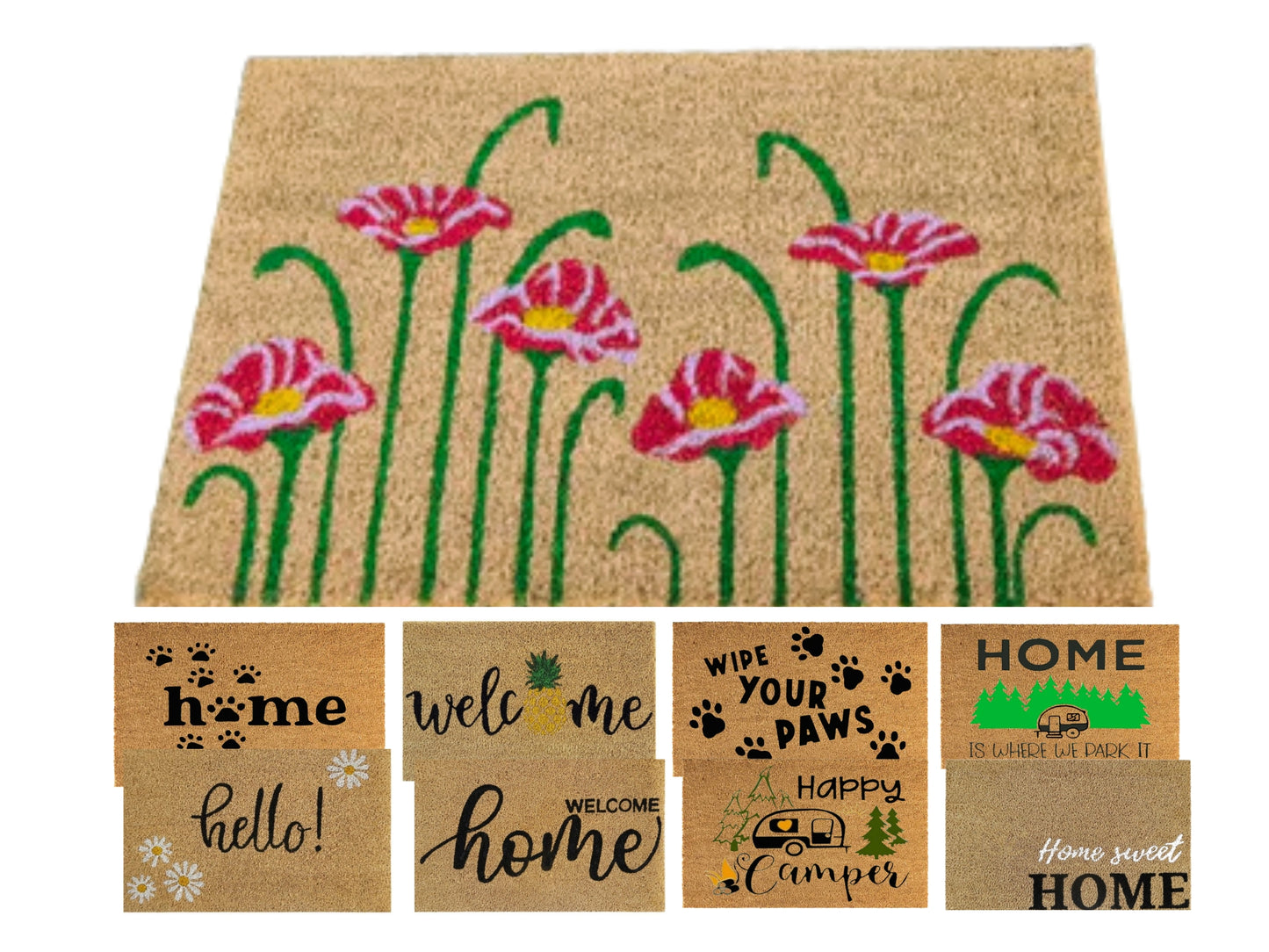 Coir Door Mat (60x40cm) - Non-Slip & Absorbent, Indoor/Outdoor, Eco-Friendly