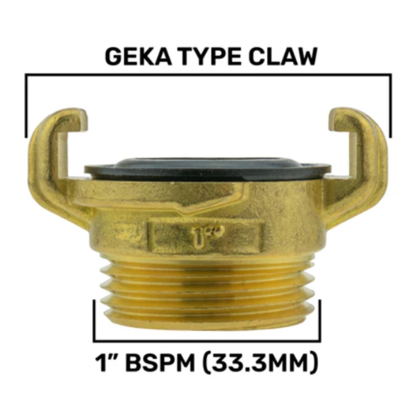 IBC 2” S60X6 Cap Kit with 1” BSP Thread, Brass Lever Valve, Geka Hose Fitting and PTFE Tape – Durable Leak-Proof Plumbing Solution