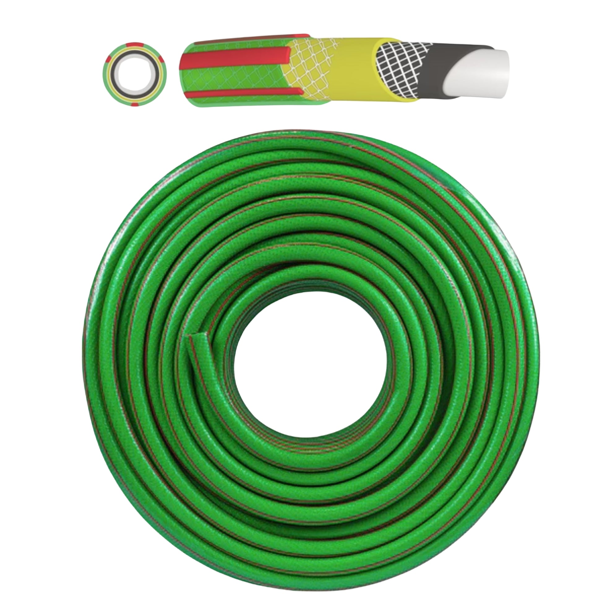 Reinforced Heavy Duty Garden Water Hose Pipe 1/2" – 6 Layer Anti-Kink Design