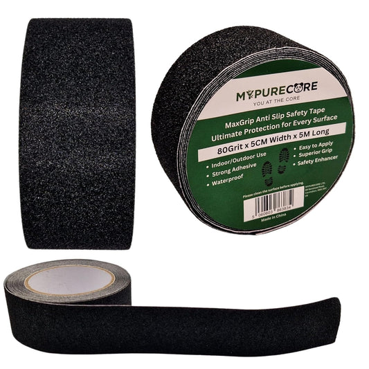 Anti Slip Grip Tape Black 80 Grit for Stairs Decking Ramps and Outdoor Use