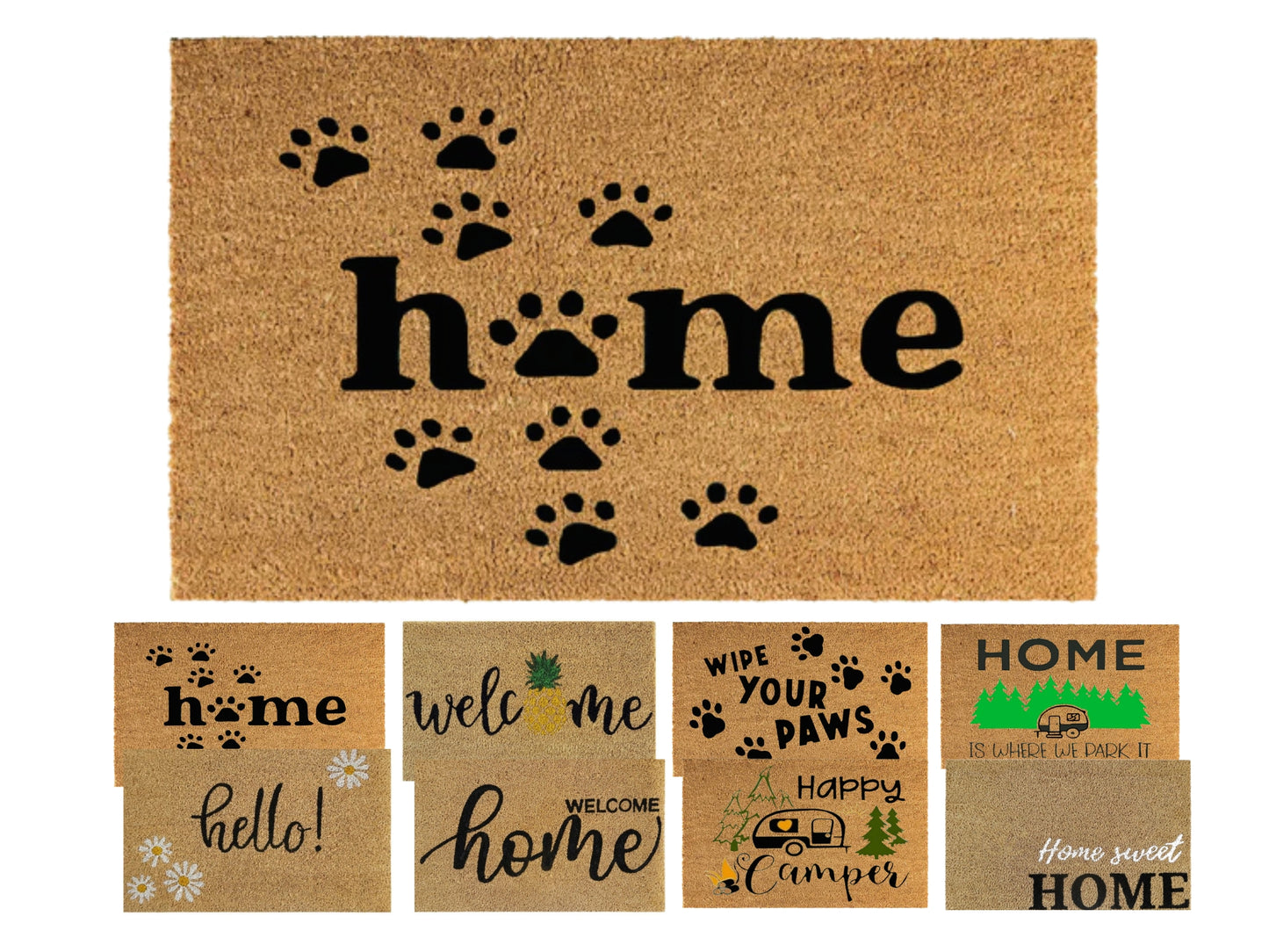 Coir Door Mat (60x40cm) - Non-Slip & Absorbent, Indoor/Outdoor, Eco-Friendly