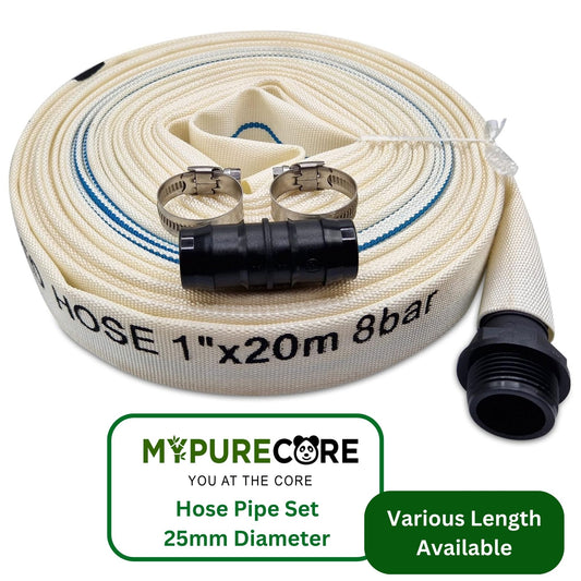 Ultimate Heavy Duty Discharge Hose Pipe Set - 25mm Diameter, Complete with 2 Clips, Joiner Coupler, and Pond Connector