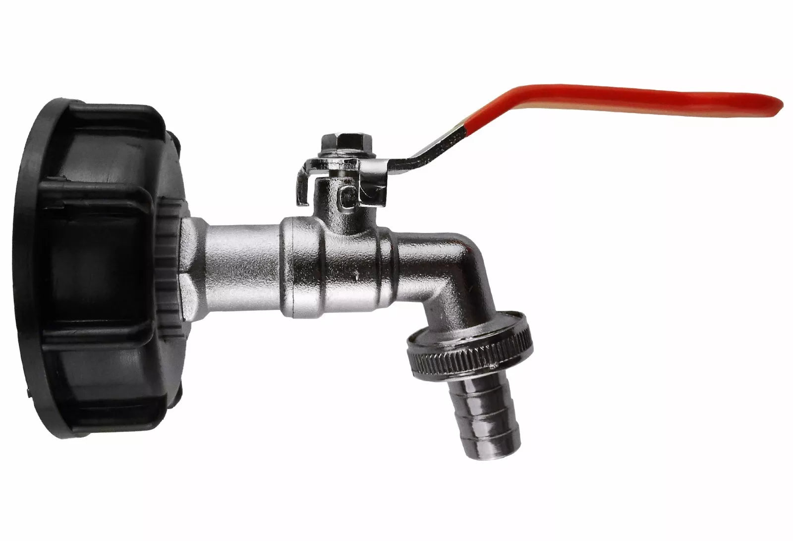 IBC S60X6 Cap with ¾” BSP Thread + Barb Lever Tap & PTFE Tape | Leak-Proof