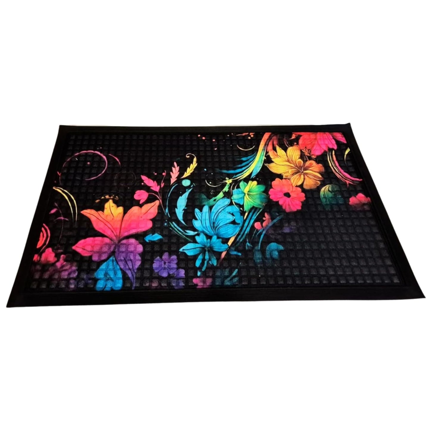 Washable Non-Slip Door Mat - Heavy Duty Ultra-Absorbent Dirt Trapper for Dogs, Mud & Shoes - Indoor/Outdoor Rubber Entrance Rug for Home, Garden & Hallway (75x45cm)