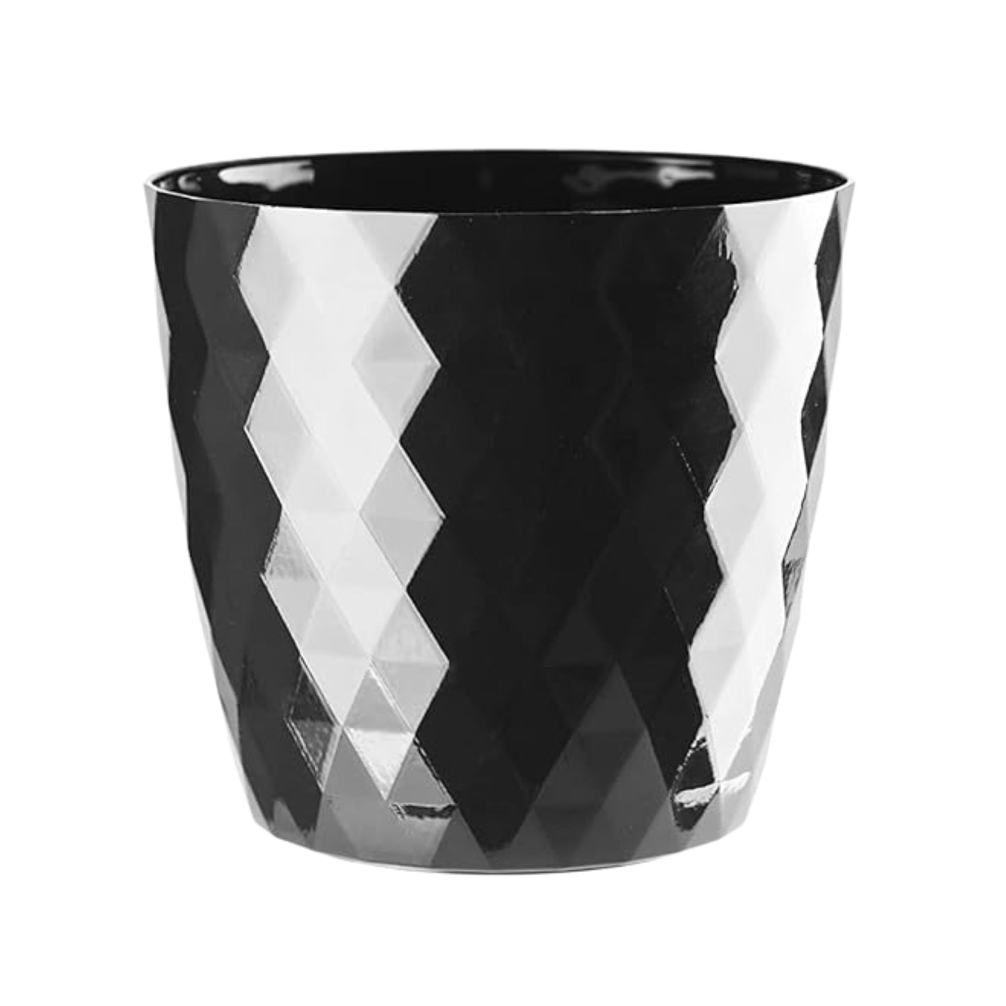 Plant Pots Indoor 20cm – Stylish Decorative Plastic Flower Pot with Glossy Crystal Surface – Durable Indoor & Outdoor Planter for House Plants, Herbs