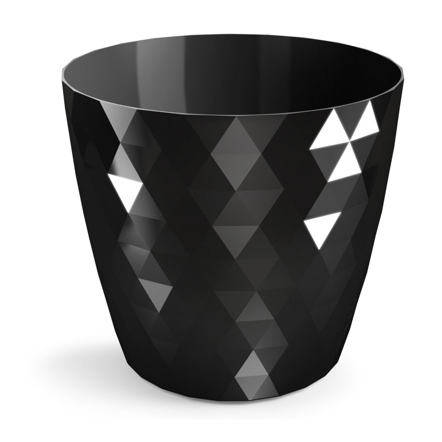 Plant Pots Indoor 20cm – Stylish Decorative Plastic Flower Pot with Glossy Crystal Surface – Durable Indoor & Outdoor Planter for House Plants, Herbs