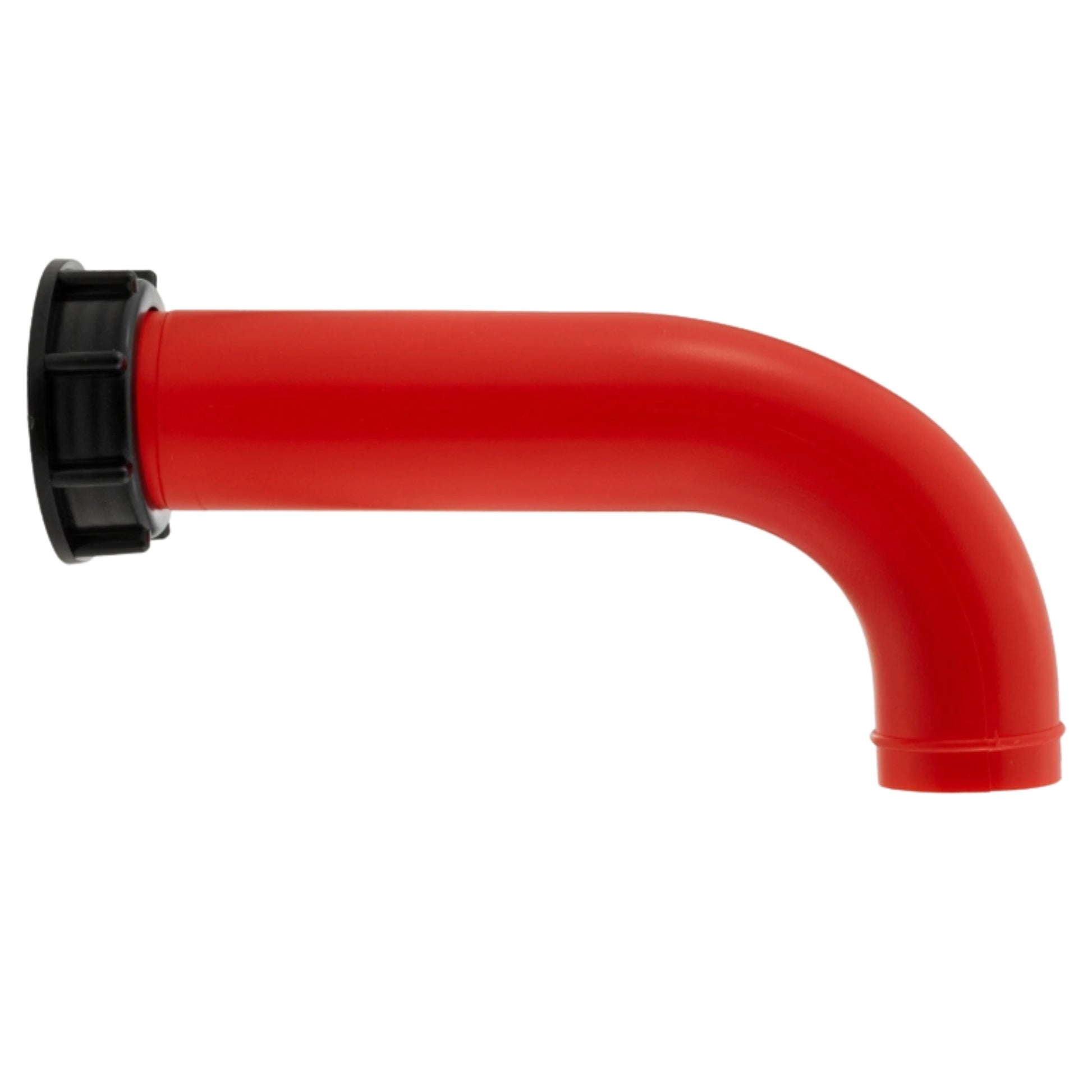IBC Water Tank Downward Spout Connector - 2" Red Angle Outlet with Cap