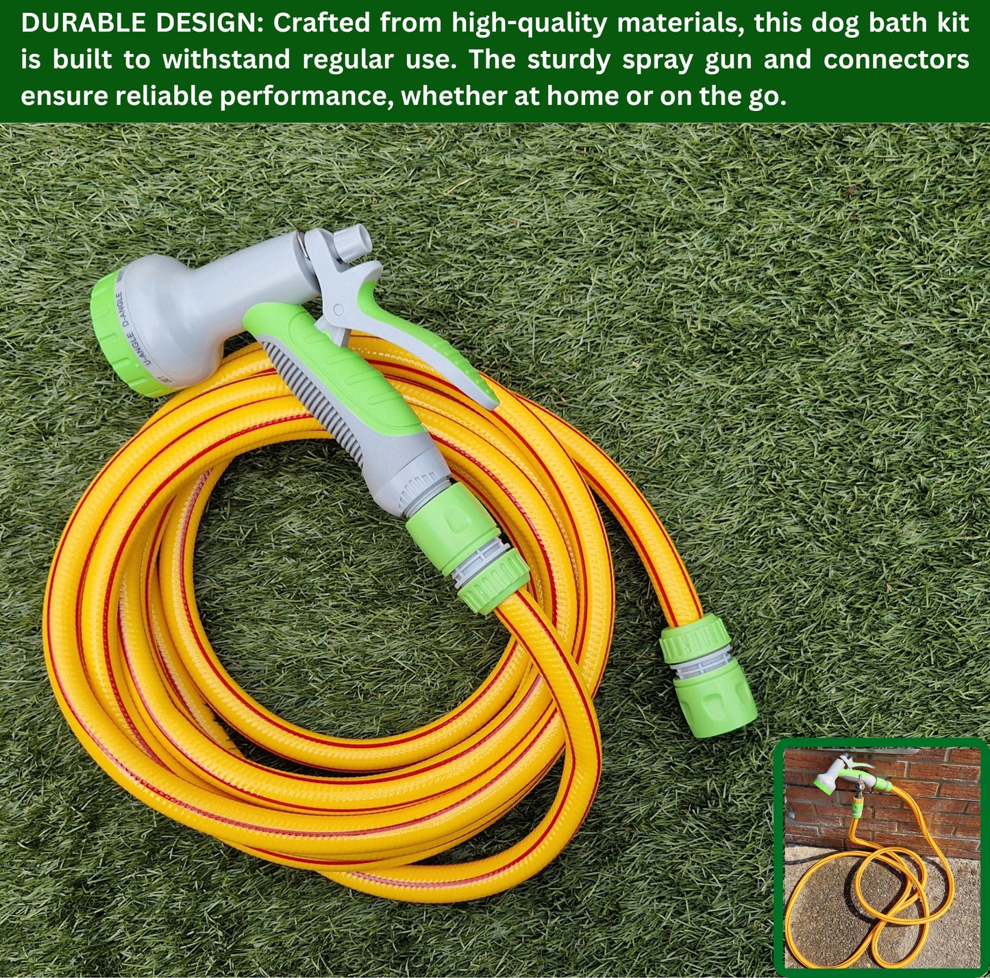 Ultimate Simple Dog & Cat Bath Kit - Portable Shower for Pets with Multi-Pattern Spray Gun