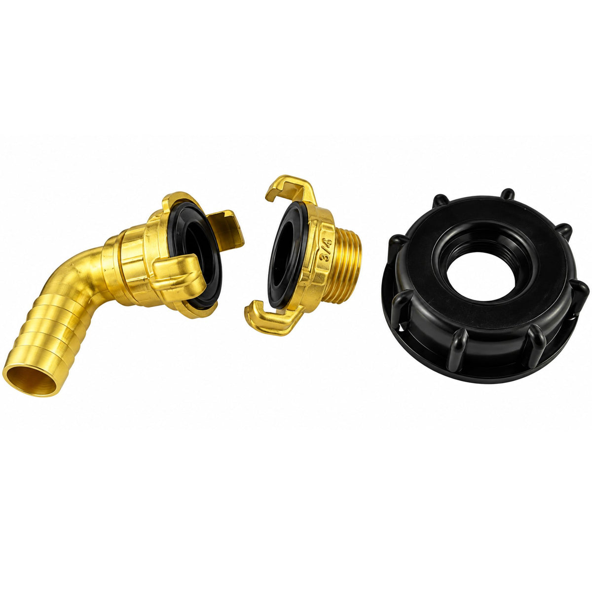 IBC S60x6 Tank Adapter Brass GEKA Claw Coupling Hose Tail Elbow Valve Water Connector Fitting Kit