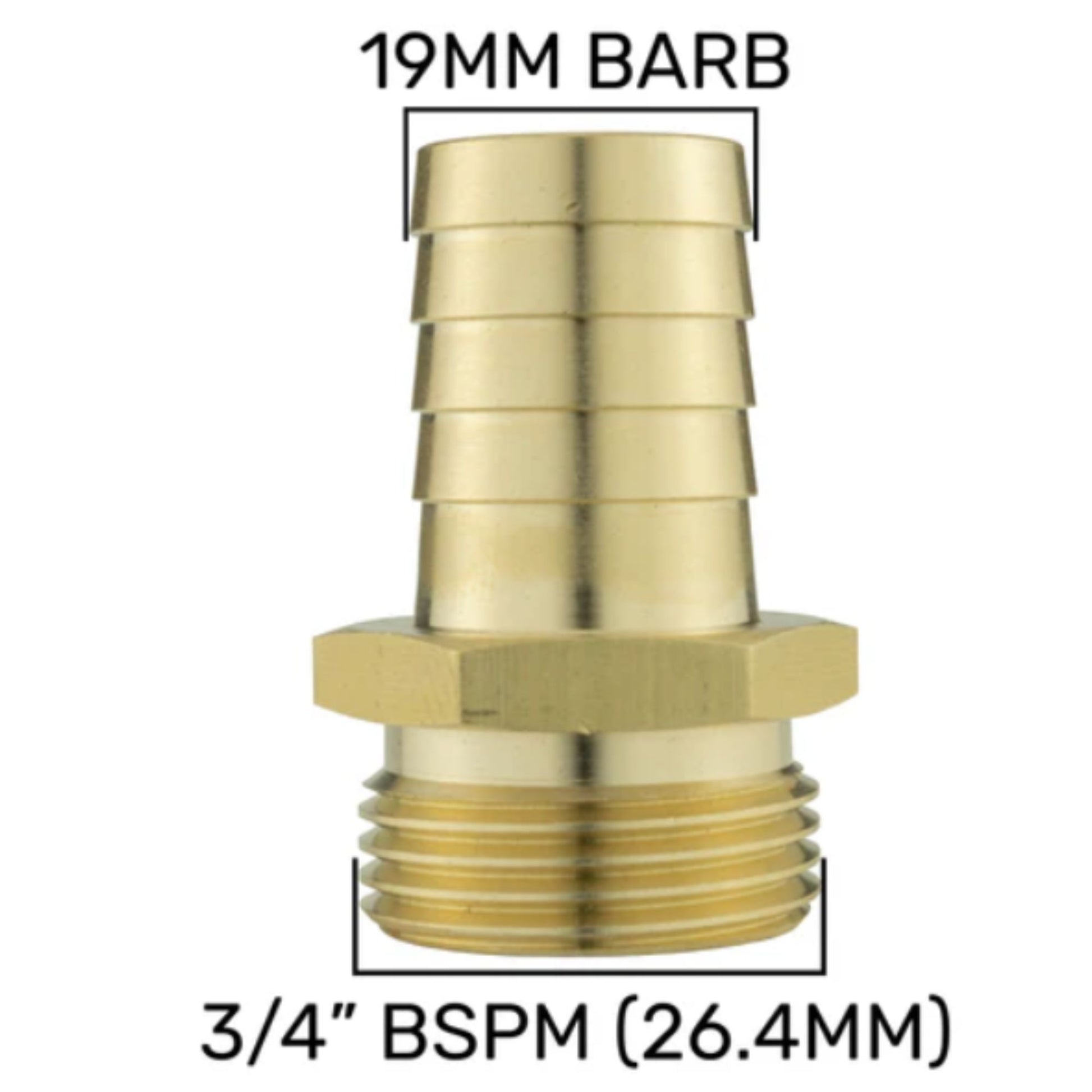 IBC 2” S60X6 Cap with Large Plastic Valve, 19mm Brass Hose Barb & PTFE Tape | Durable Leak-Proof Kit
