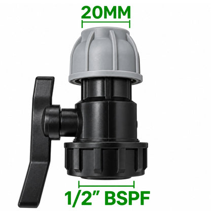 MDPE Valve Brass GEKA Claw Coupling Adapter Water Pipe Shut Off Tap 20mm 25mm 32mm
