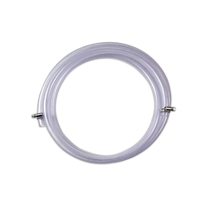 25mm (1") Clear Braided PVC Hose - 5m, Food Grade for Water, Airline, Compressor, Drain Down - Includes 2 Stainless Hose Clips