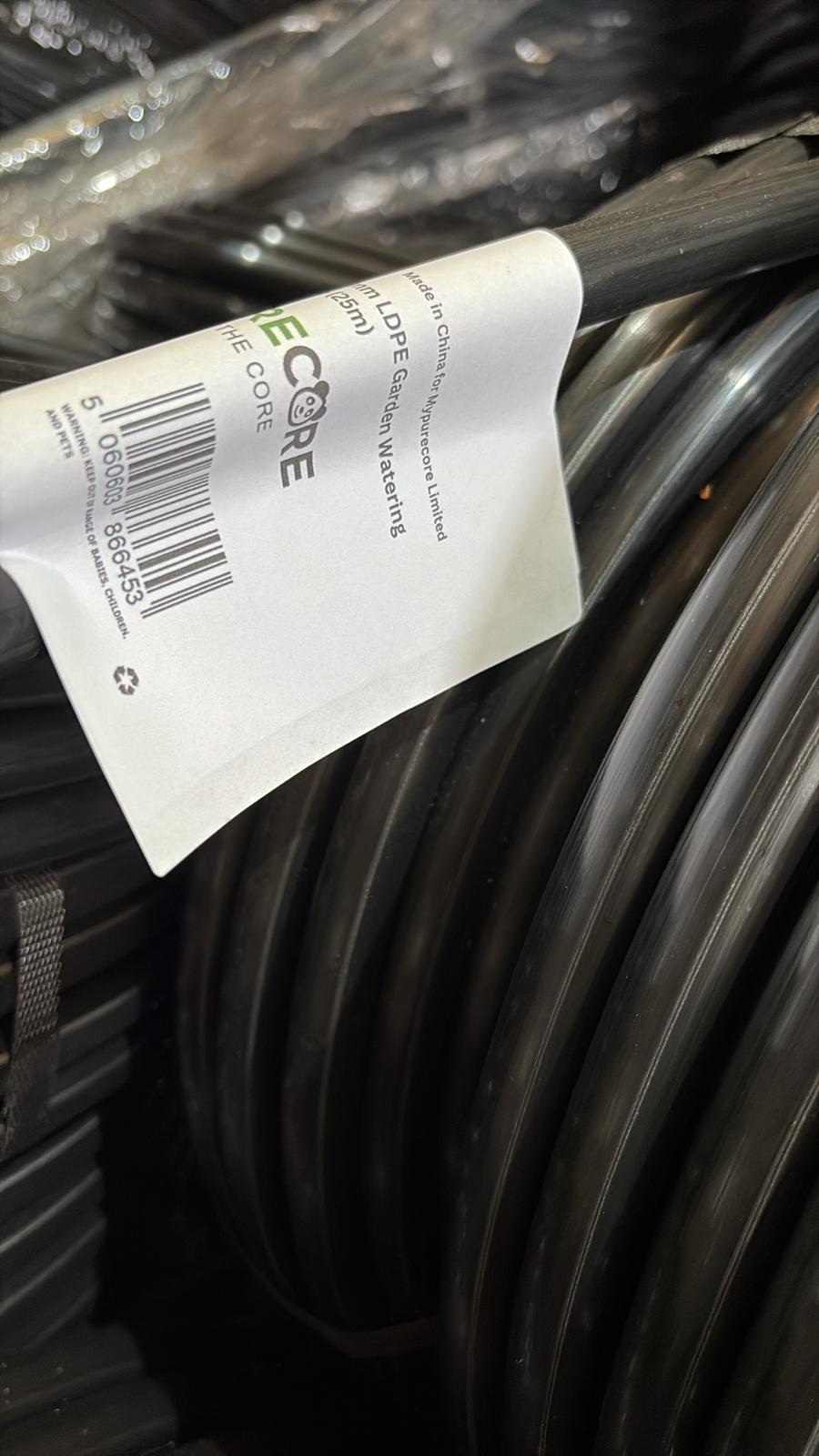 Supply Pipe for Irrigation Pipe 13mm / 16mm LDPE Garden Watering Hose – Heavy Duty UV Resistant Black Tubing Roll for Drip System, Greenhouse, Outdoor Plant Irrigation – Flexible Hose Pipe