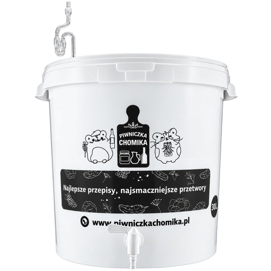 Fermentation Bucket 30L with Tap Airlock & Measuring Scale Home Brew Beer Wine Brewing Container