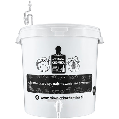 Fermentation Bucket 30L with Tap & Airlock Home Brew Wine Brewing PACK OF 2