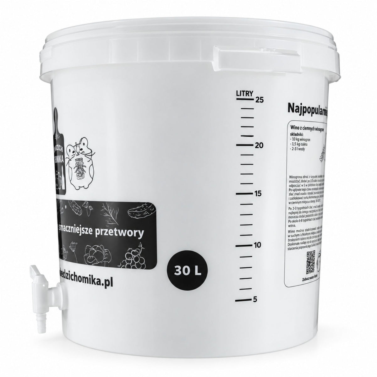Fermentation Bucket 30L with Tap & Airlock Home Brew Wine Brewing PACK OF 3