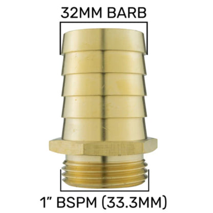 IBC 2” S60X6 Cap with Lever Valve & 32mm Brass Barb - and PTFE Tape – Durable Leak-Proof Plumbing Solution