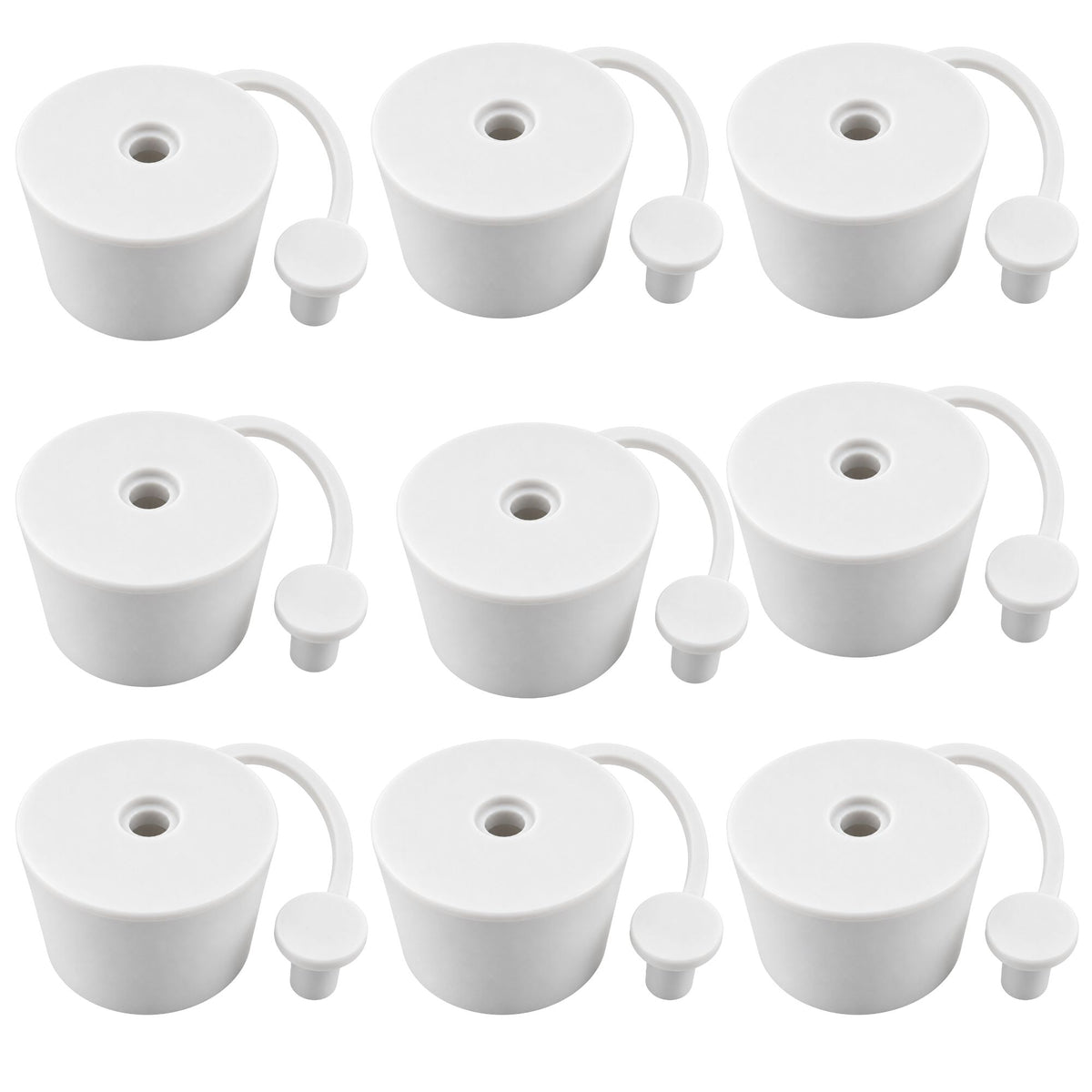 Demijohn Bung Airlock Cap 32mm White Rubber Fermentation Stopper Home Brew Wine 1-10 Pack