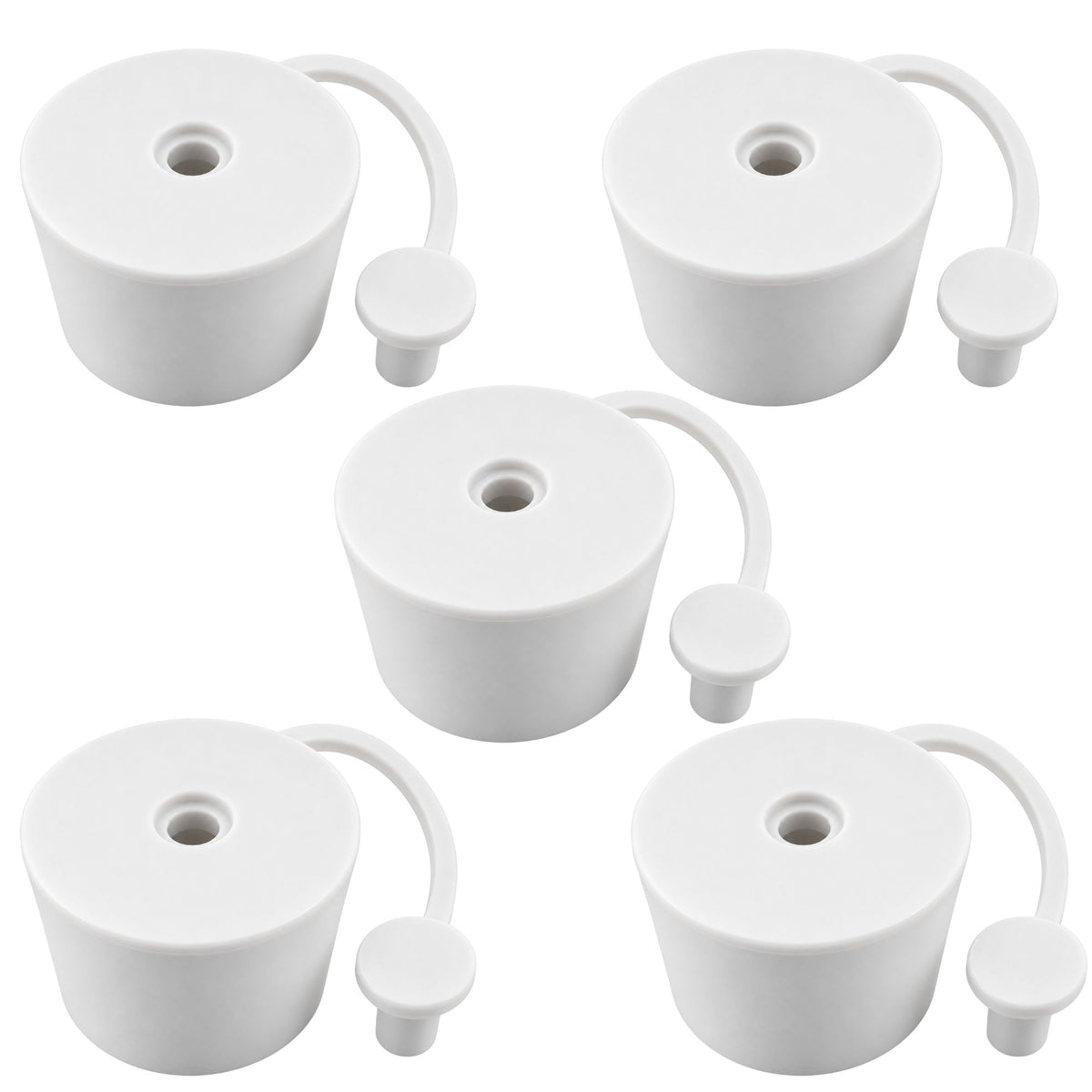 Demijohn Bung Airlock Cap 32mm White Rubber Fermentation Stopper Home Brew Wine 1-10 Pack
