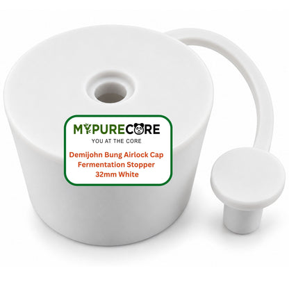 Demijohn Bung Airlock Cap 32mm White Rubber Fermentation Stopper Home Brew Wine 1-10 Pack
