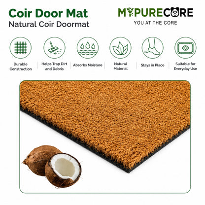 Halloween Coir Door Mat – Non-Slip, Absorbent, Eco-Friendly – 3 Spooky Designs