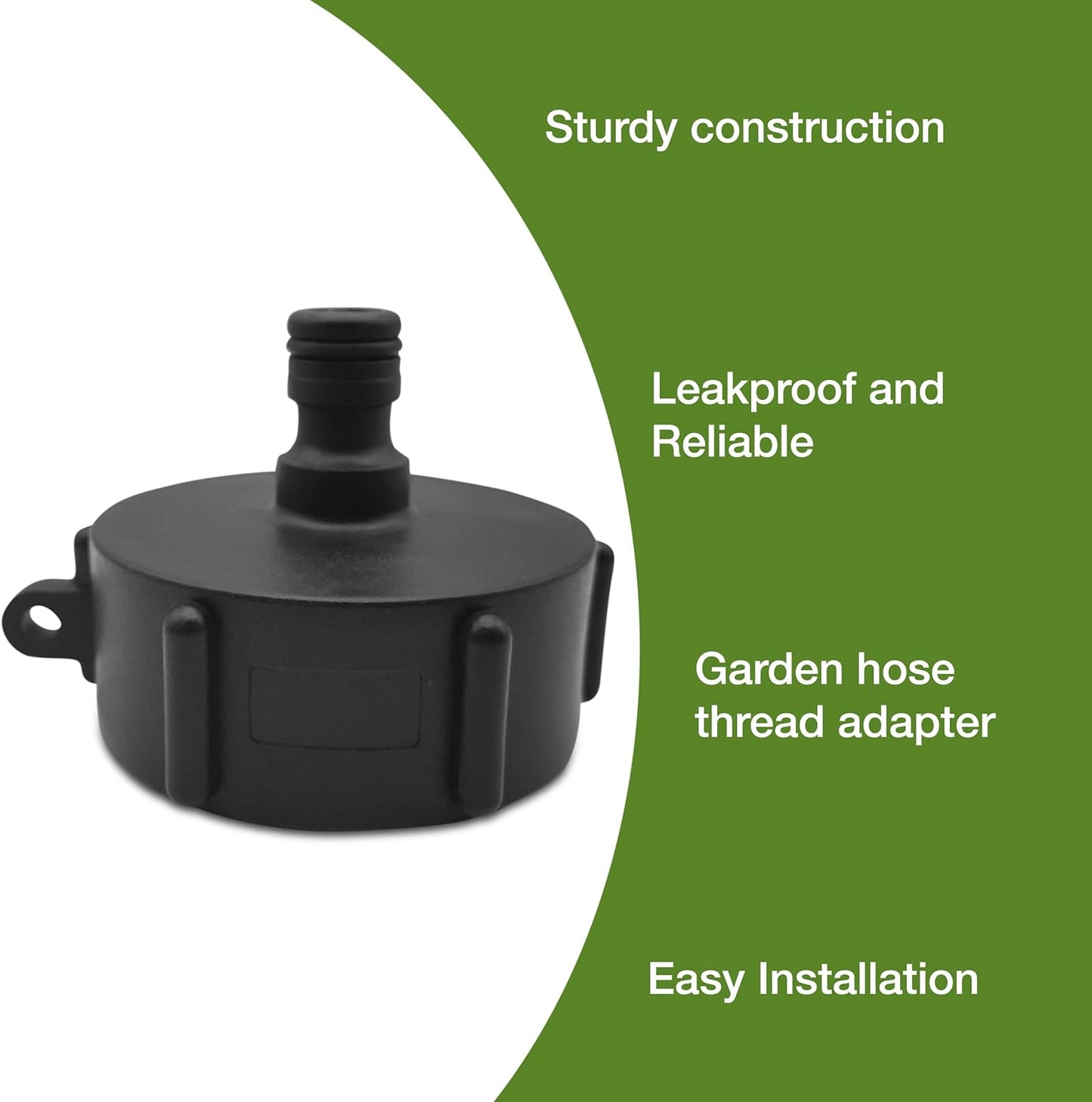 Water Butt Hose Connector - S60X6F Snap-On IBC Tank Adapter