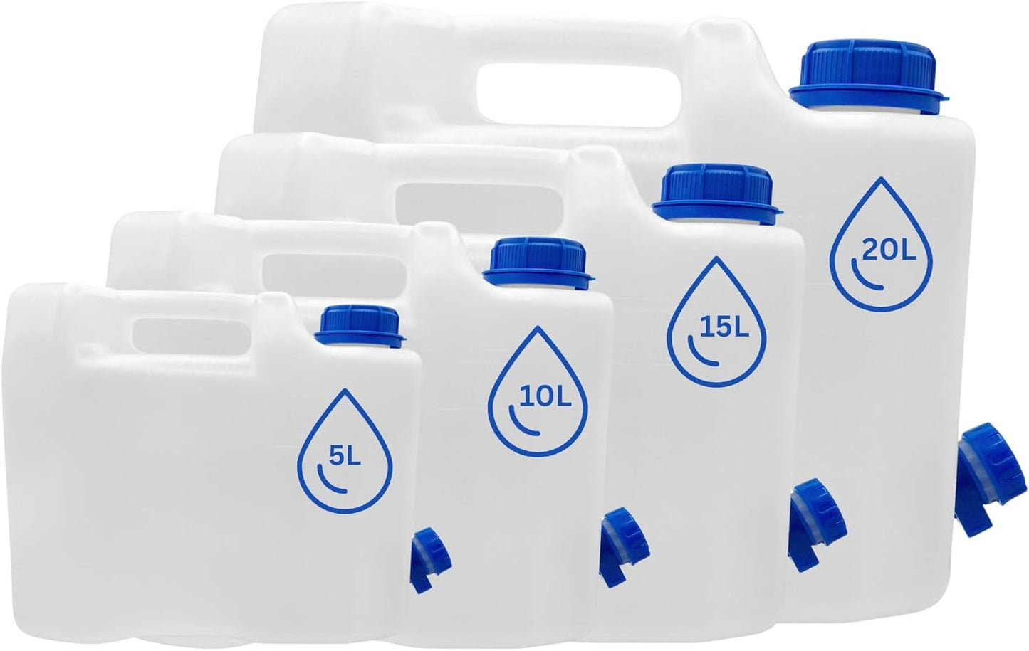 Versatile Water Storage Containers with Spigot 5L-20L Perfect for Camping, Emergencies & More