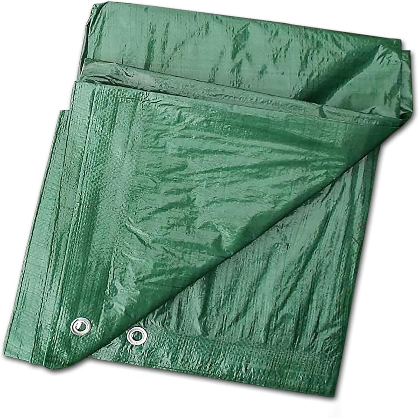 Green Tarpaulin – Heavy Duty, Waterproof Cover – Durable Sheet for Garden, Trailer, Caravan, Camping, Home, Outdoor