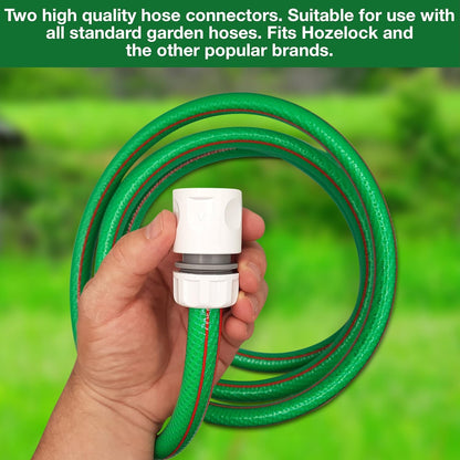 Premium Garden Hose with 2 Hose Connectors – Green Flexible Hose for All Seasons Use – 6-Layer PVC Hose with Durable Reinforcement – 3m Pressure Hose Ideal for Watering, Gardening.