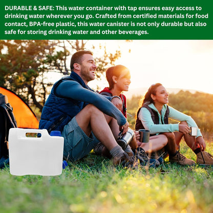 Versatile Water Storage Containers with Spigot 5L-20L Perfect for Camping, Emergencies & More