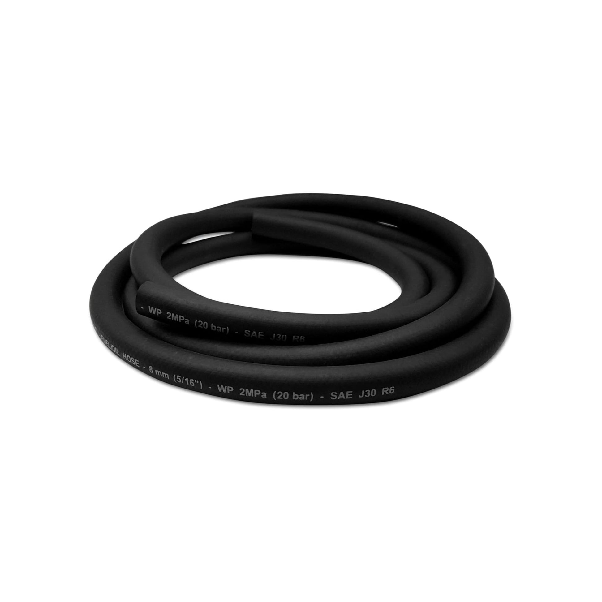 8mm Fuel Hose – Reinforced Rubber Hose for Fuel, Diesel, Petrol, Water – Oil-Resistant Flexible Pipe for Engine Fuels, Industrial Use – 2m Reinforced Rubber Pipe Hose