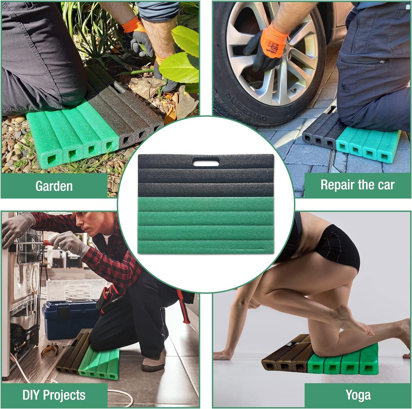 Kneeling Pads for Gardening – 40 x 30 x 4cm Knee Pads Work – Garden Kneeler Seat with Handles – Ultra-Thick and Durable – Multipurpose, Ideal for Potting, Planting, Mechanics