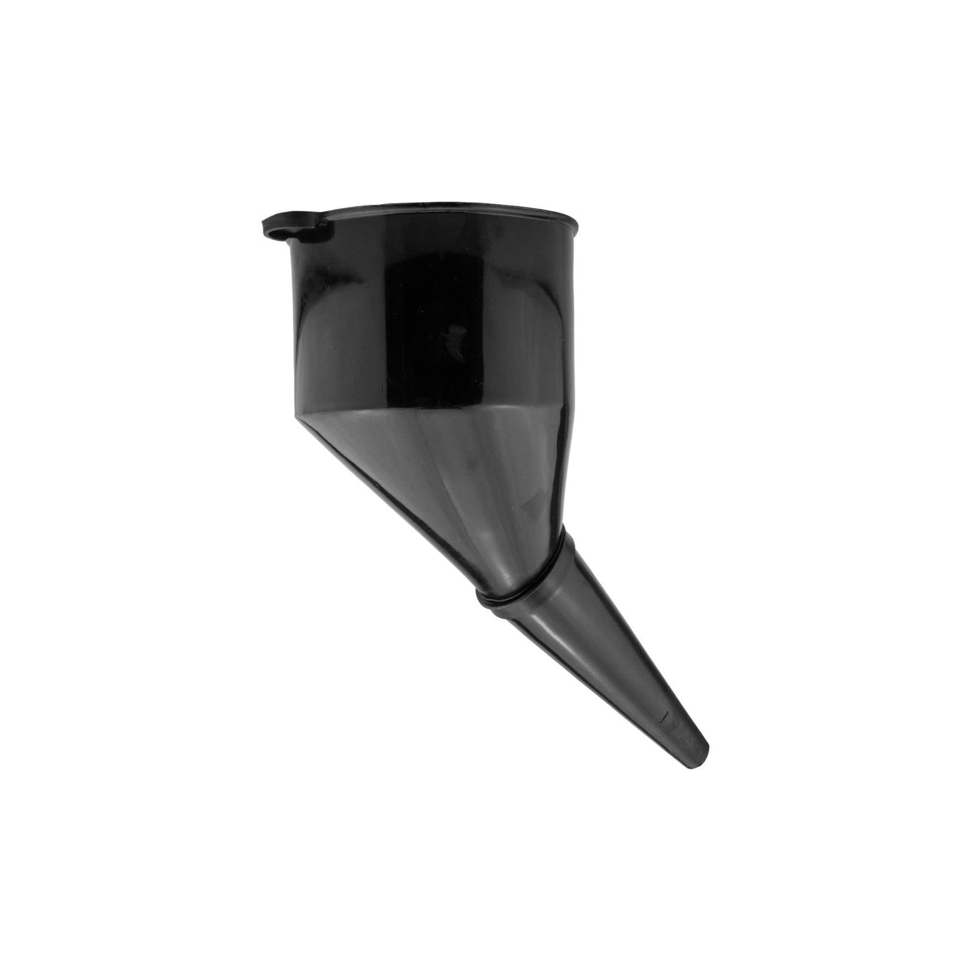 Black Angled Fuel Funnel – With fine mesh filter for easy refilling – Antistatic Lightweight Funnel – Practical and Versatile