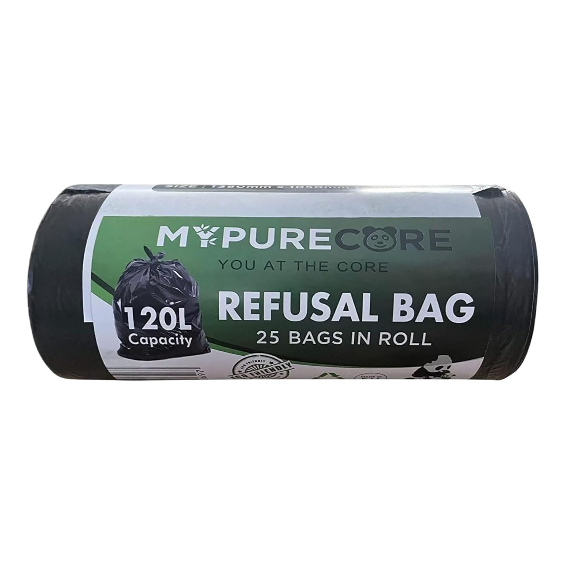 Black Bin Bags 120L - 25 Pack Heavy Duty Refuse Sacks, Strong and Durable for Home & Business, Large Capacity Heavy Duty Bin Liners, Black Rubbish Bags