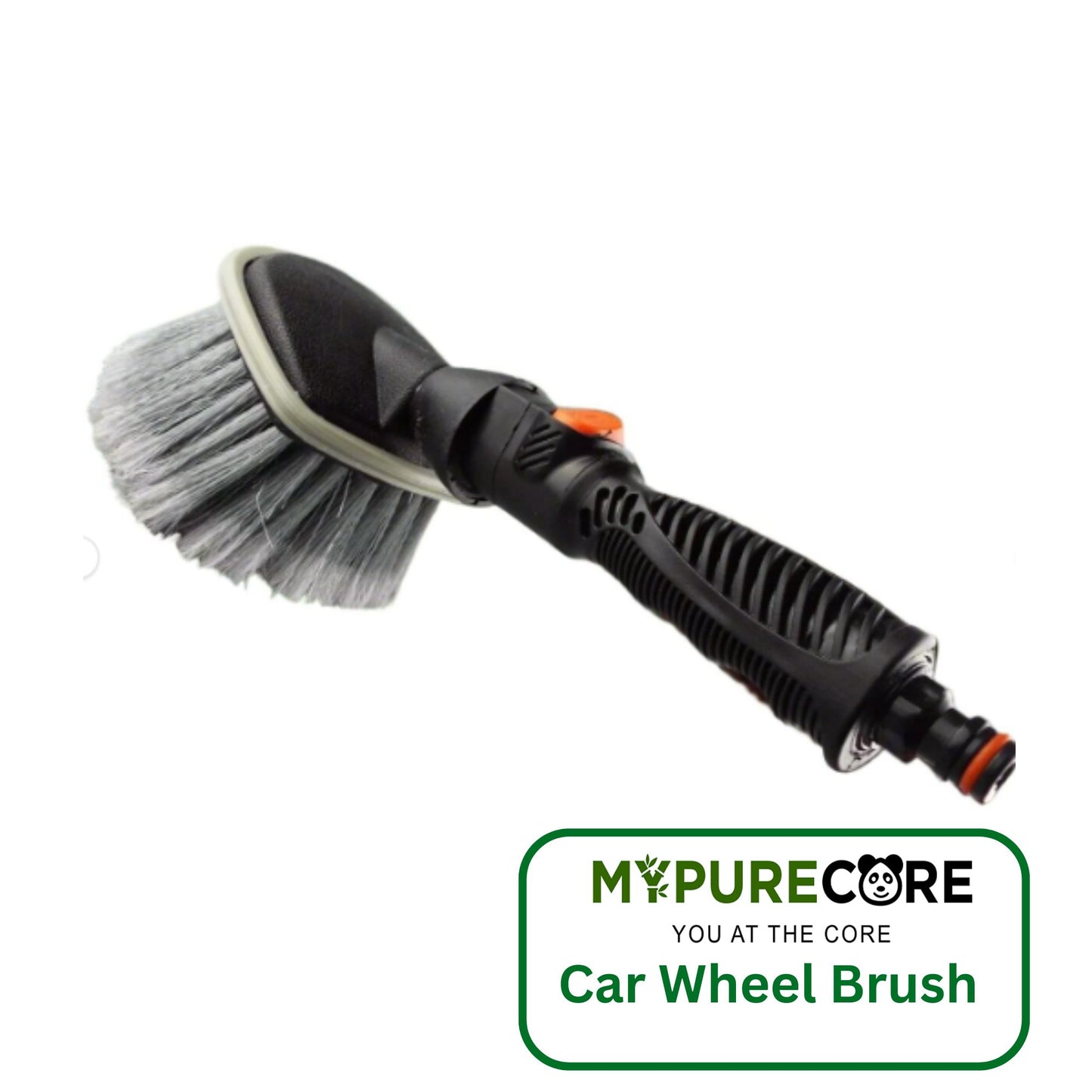 Water Flow Car Wash Brush w/ Soft Bristles - Auto, RV, Boat & Outdoor Cleaning