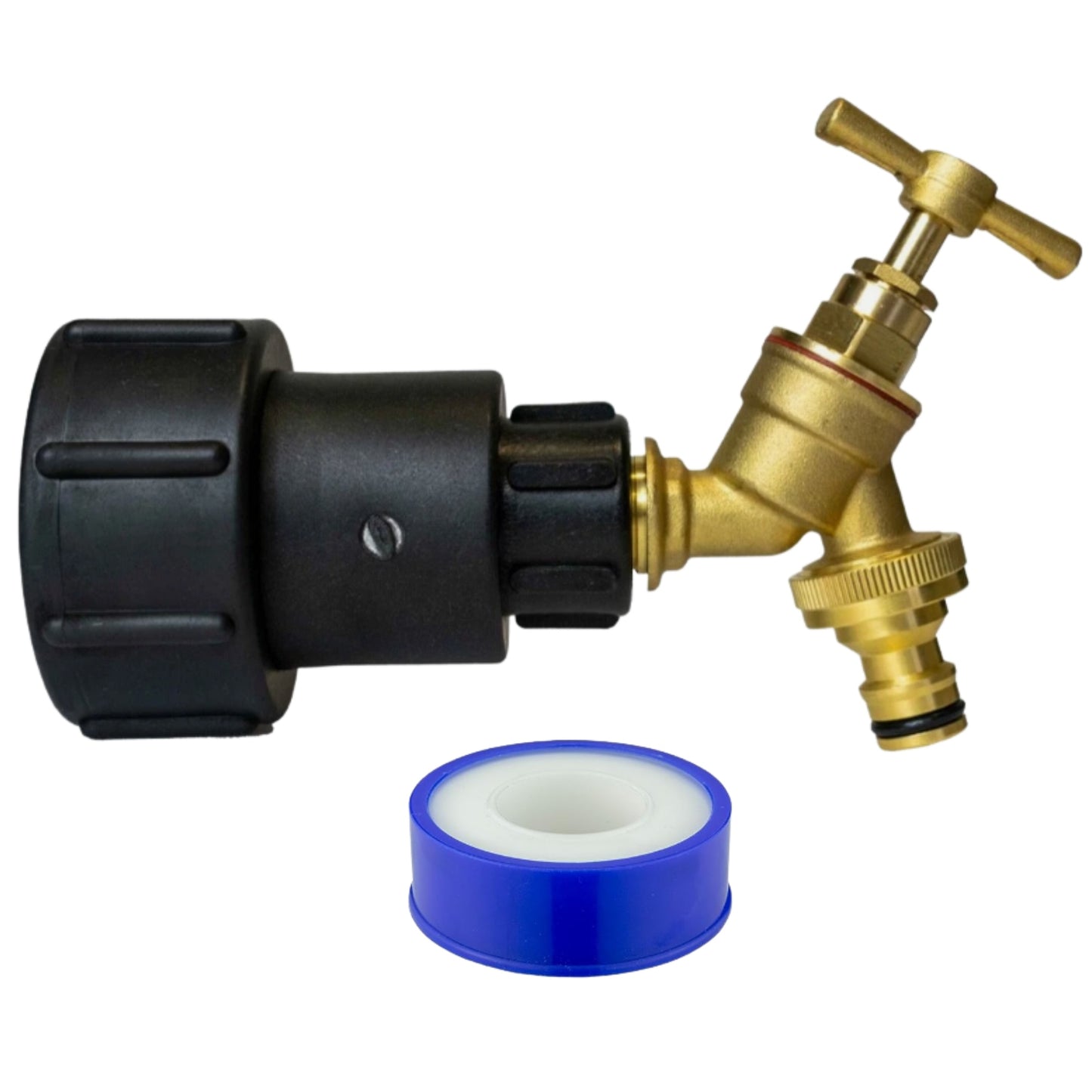 IBC 2" S60X6 Tank Extender Adaptor 360° Swivel Extension Tap Options + PTFE Tape