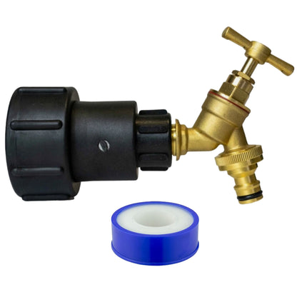 IBC 2" S60X6 Tank Extender Adaptor 360° Swivel Extension Tap Options + PTFE Tape