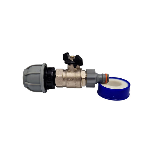 Upgrade Your Water Supply with MDPE to Click-Lock Butterfly Valve Connection Kit - Universal Click-Lock Connection with PTFE Tape Roll