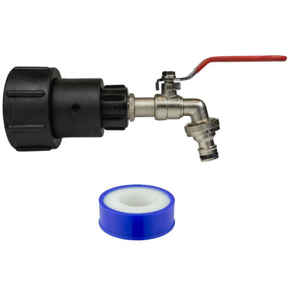 IBC 2" S60X6 Tank Extender Adaptor 360° Swivel Extension Tap Options + PTFE Tape