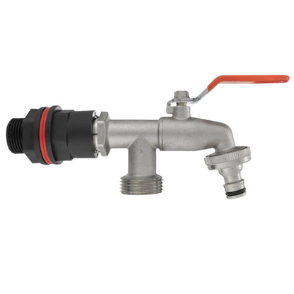 Water Butt Barrel Tap Connector Kit with Drill Hole Saw Cutter – Adapter Hose Fitting with Tap Options & PTFE Tape for Rain Barrel, Water Tank & Garden Use