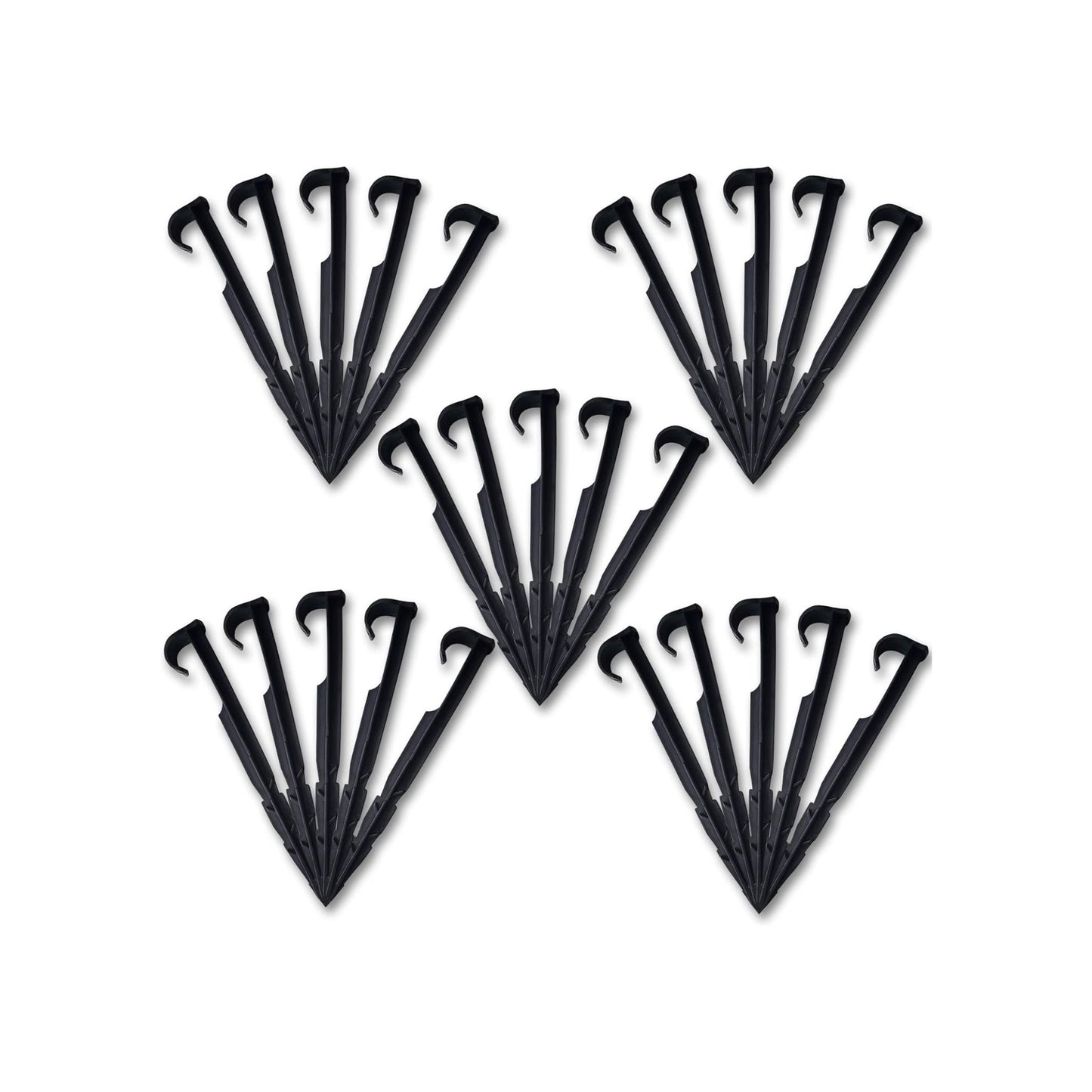 Garden Pegs – 25-Piece Pack of 6.3-inch Ground Pegs for Irrigation System – Ground Anchors for Drip Watering Line – Strong and Durable Anchor Pegs – Ideal for Any Type of Soil