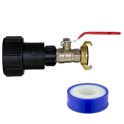 IBC 2" S60X6 Tank Extender Adaptor 360° Swivel Extension Tap Options + PTFE Tape