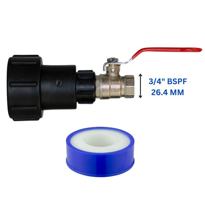 IBC 2" S60X6 Tank Extender Adaptor 360° Swivel Extension Tap Options + PTFE Tape