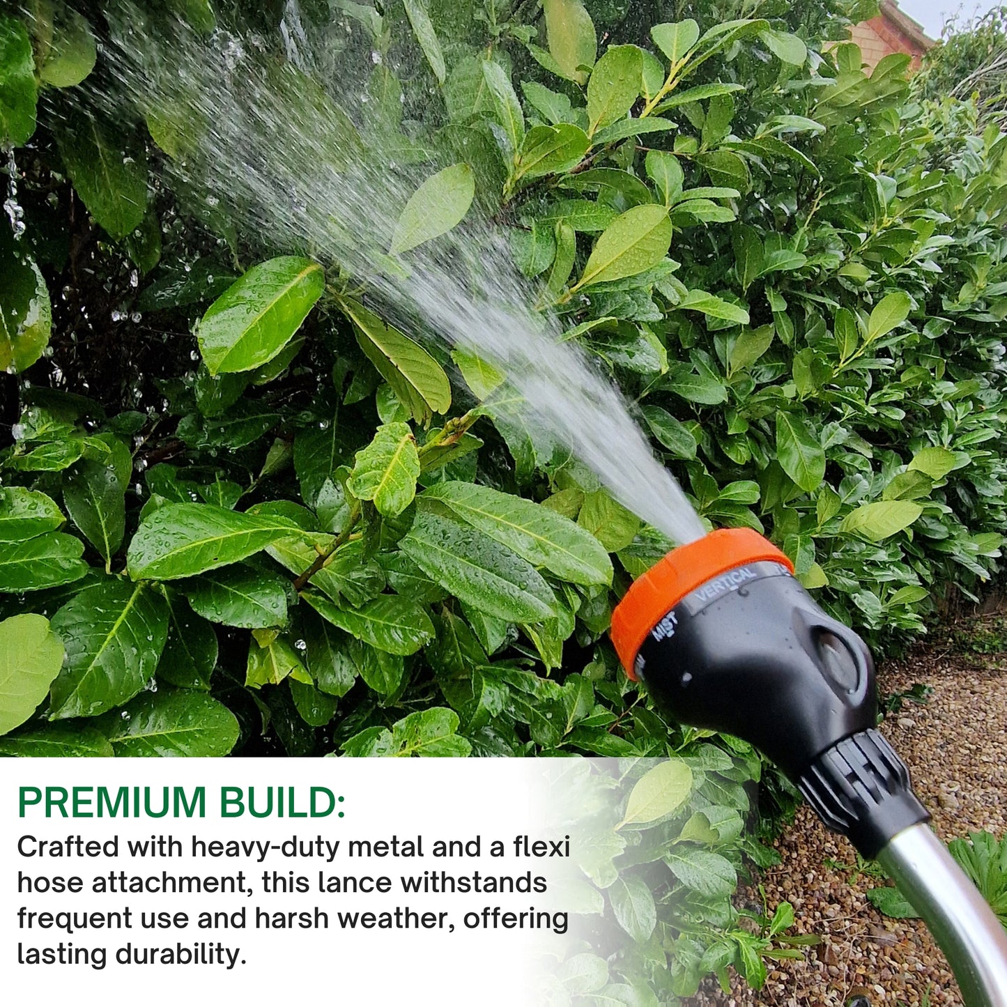 MYPURECORE 8-Function Telescopic Watering Lance 83cm - Metal Sprayer for Garden & Car