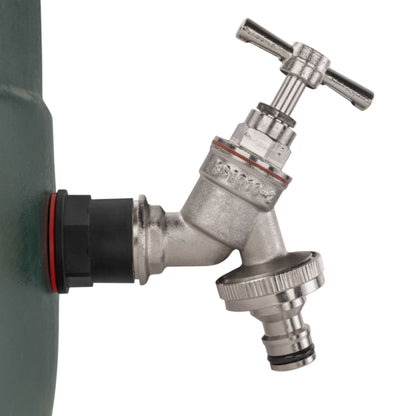 Water Butt Barrel Tap Connector Kit with Drill Hole Saw Cutter – Adapter Hose Fitting with Tap Options & PTFE Tape for Rain Barrel, Water Tank & Garden Use
