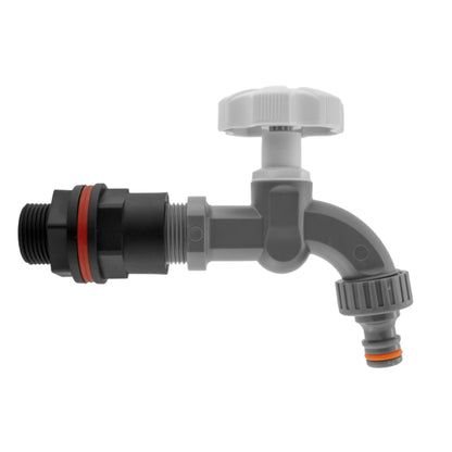 Water Butt Tap Adapter Kit for Rain Barrel & Water Tank – Hose Connector, Tap Options & PTFE Tape