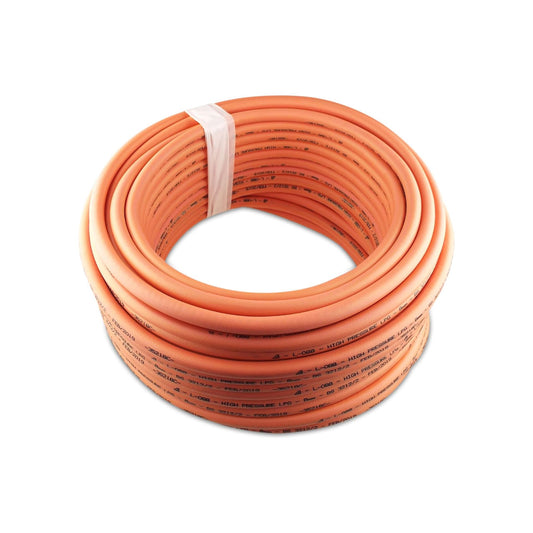 Gas Hose – Premium Gas Pipe Hose with 2 Hose Clips – 4m Hose for Propane and Butane - Stamped with Manufacture Date – Durable 8mm High Pressure Gas Hose for Caravan, Camping, BBQ