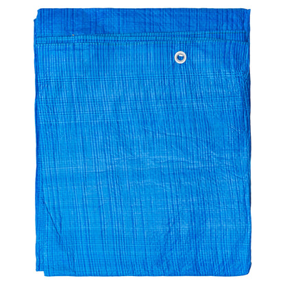 Blue Tarpaulin 50GSM Tarp Sheet + 10 Bungee Balls Camping Garden Cover