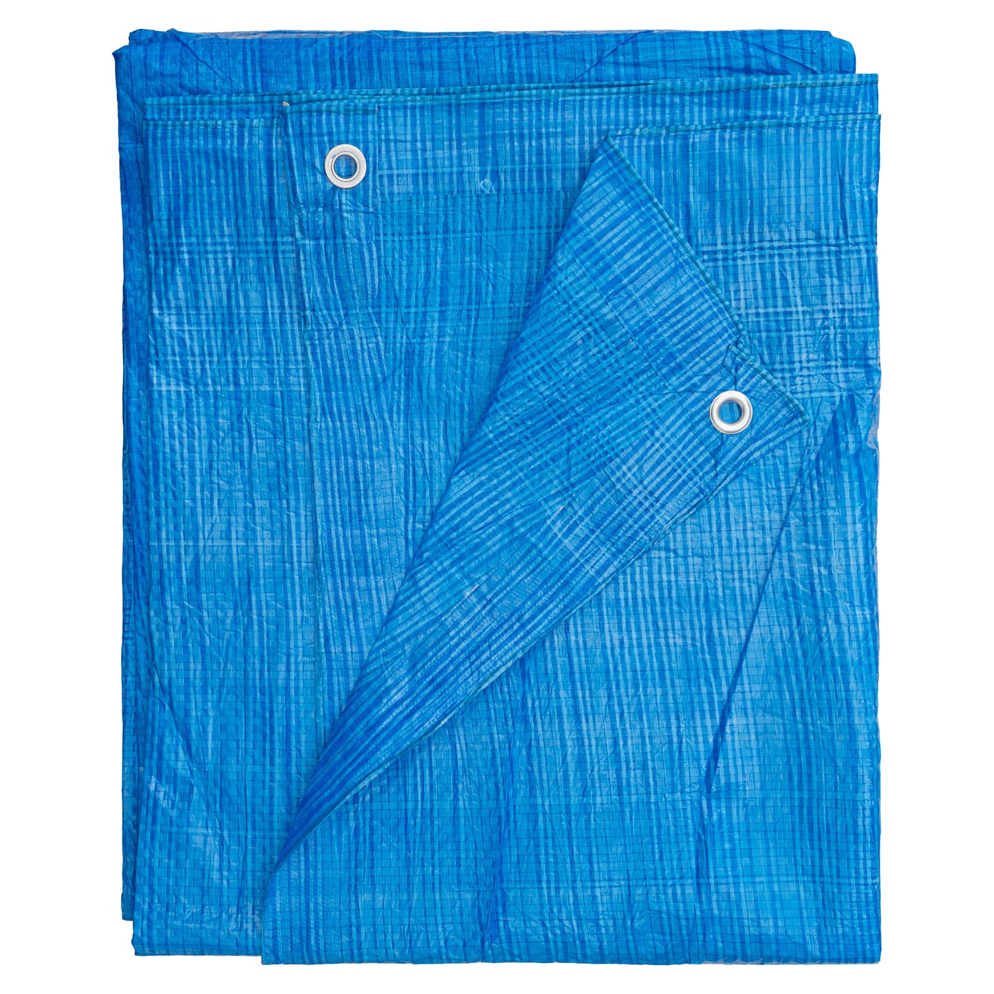 Blue Tarpaulin 50GSM Tarp Sheet + 10 Bungee Balls Camping Garden Cover